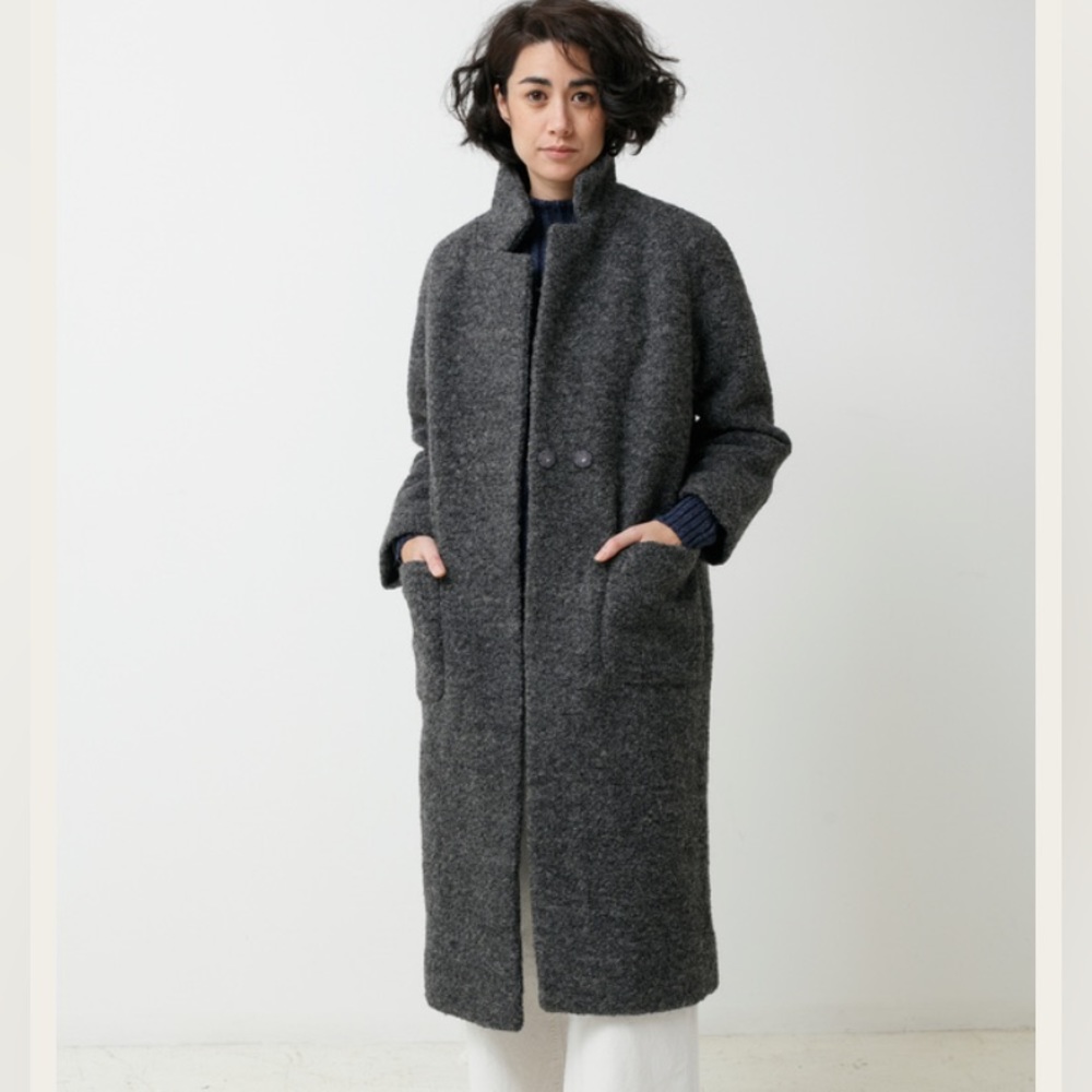Ganni Charcoal Grey Fenn Coat XS